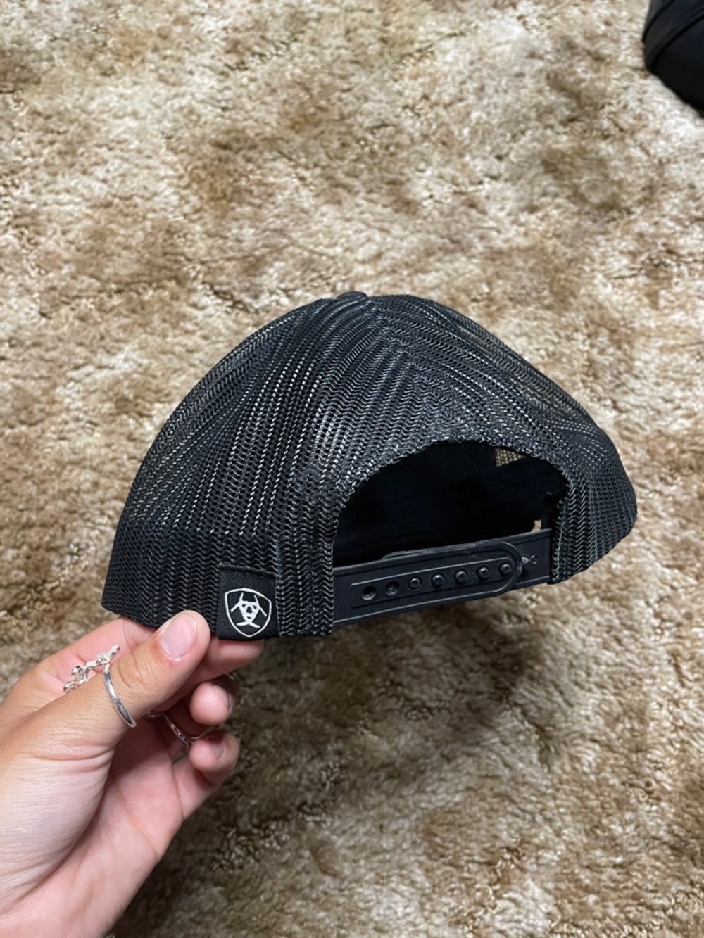 Ariat Black Western Baseball Cap Unisex Adults One Size - Picture 2 of 3
